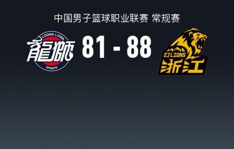 广厦88-81广州结束连败，胡金秋27+9，塔克17+12，袁照耀20分